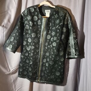 Elegant Black Floral Women's Jacket